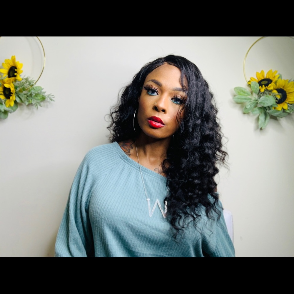 Black Deep Wave Human Hair Wig